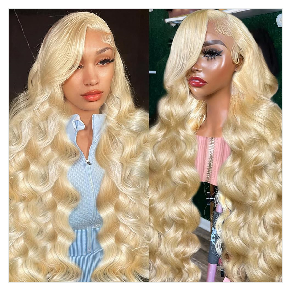 613 Blonde Body Wave Lace Front Wig - 613 Медовый блондин 13x4 Парик из