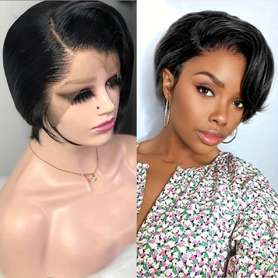 Short Pixie Cut Wig Human Hair Cheap - Парики с стрижкой пикси, человеческие волосы,