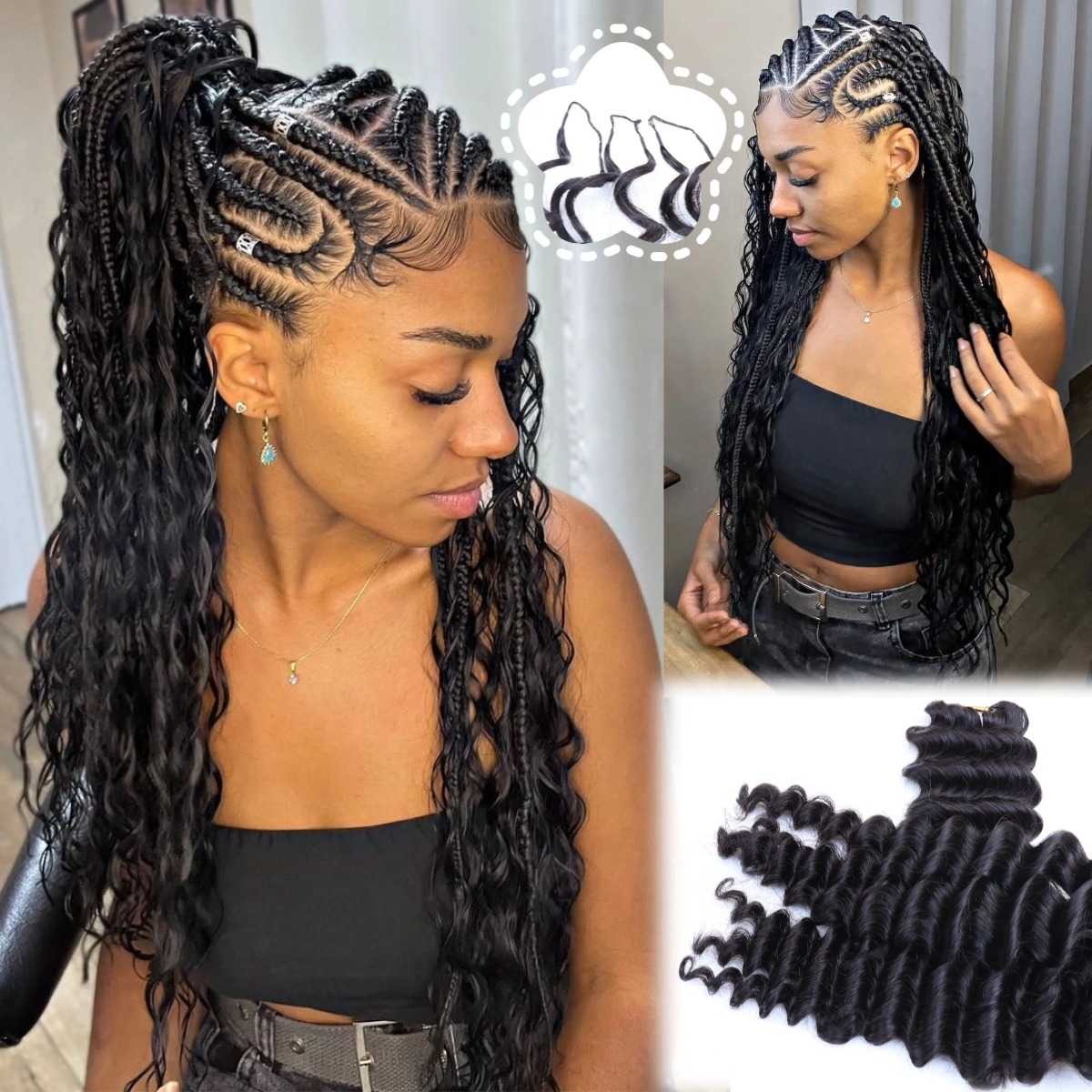 Натуральные черные волнистые в – обзор и цена Hair Bundles