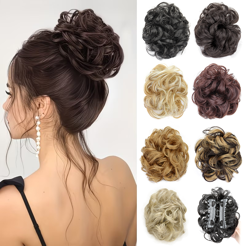 Синтетический небрежный пучок- – обзор и цена Claw Clip Messy Bun Hair Piece