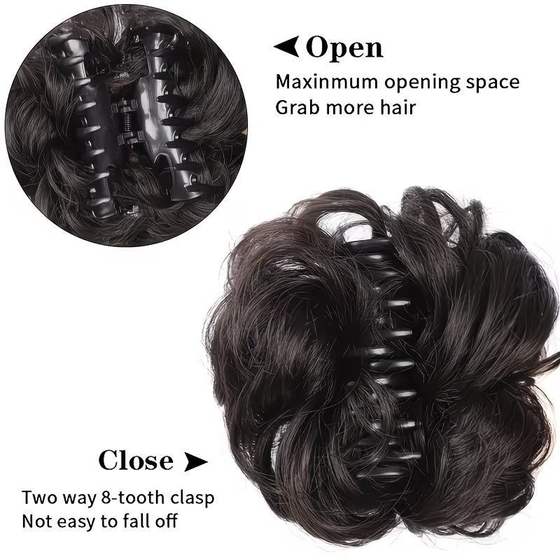 Синтетический небрежный пучок- – обзор и цена Claw Clip Messy Bun Hair Piece