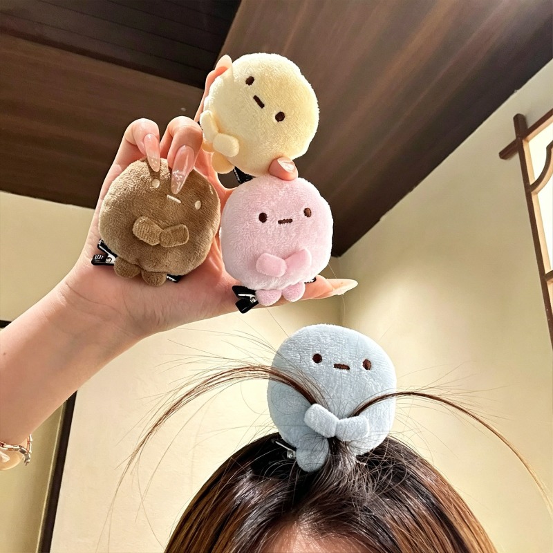4 шт. милых плюшевых заколок д – обзор и цена Hair Clips