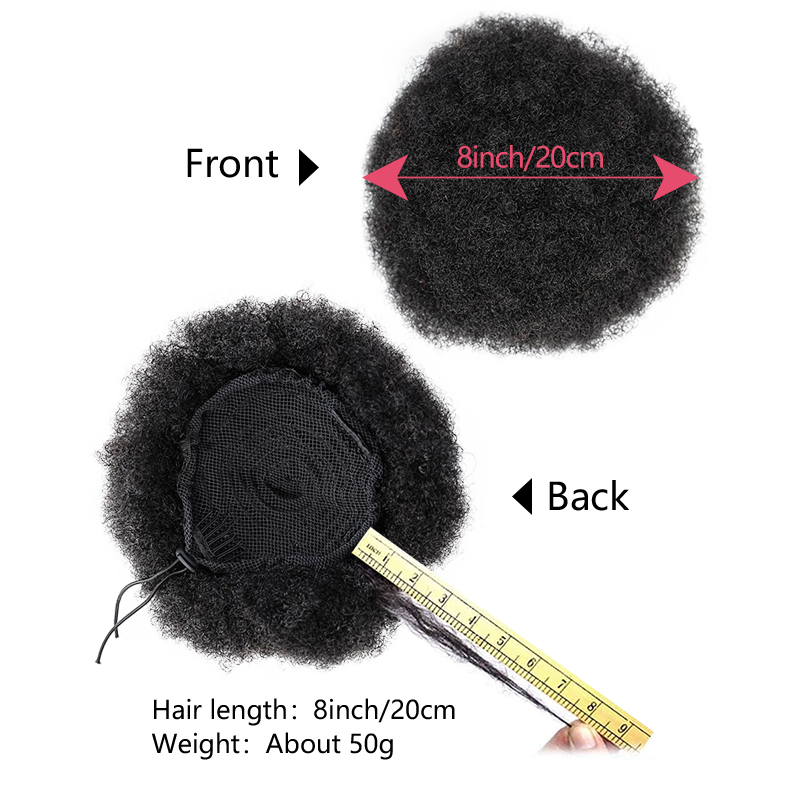 8-дюймовый афро пышный хвост н – обзор и цена Drawstring Afro Curly Puff Ponytail