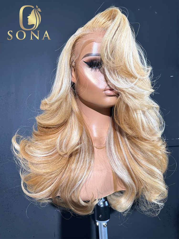 613 #   27 #   Парик из натура – обзор и цена 613 Blonde Body Wave Lace Front Wig