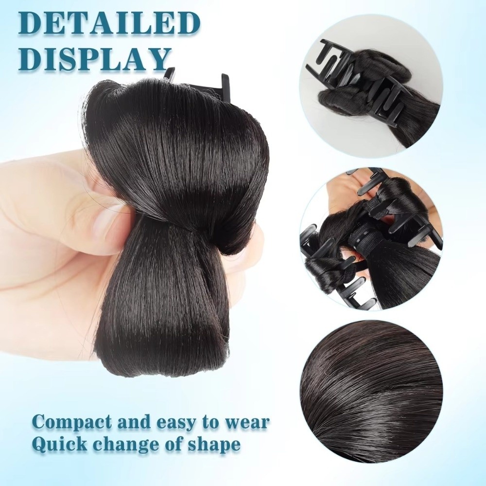 Парик в виде натуральных синте – обзор и цена Claw Clip Messy Bun Hair Piece