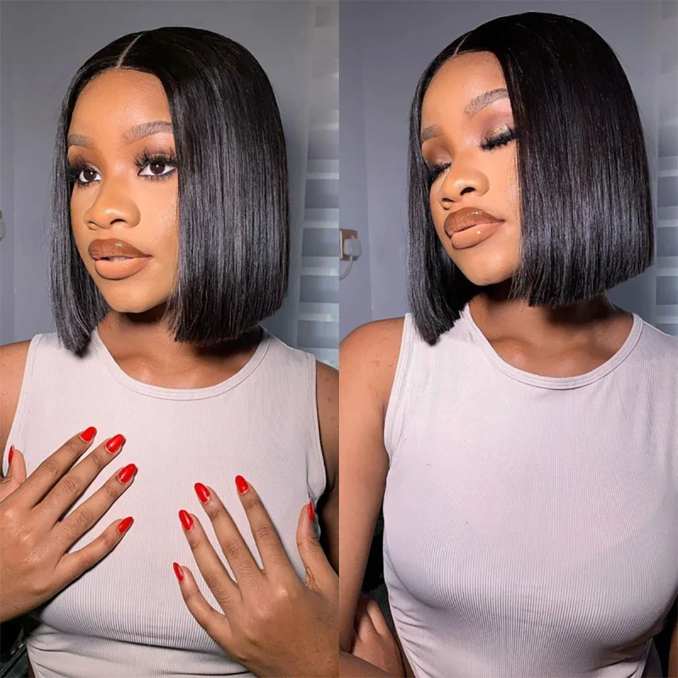 Прямые короткие парики Боб Чел – обзор и цена Glueless Wear And Go Human Hair Wig