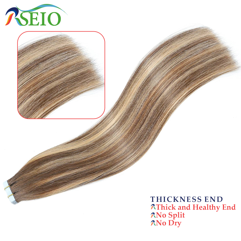 Прямые накладные человеческие  – обзор и цена Invisible Tape In Extensions Real Hair
