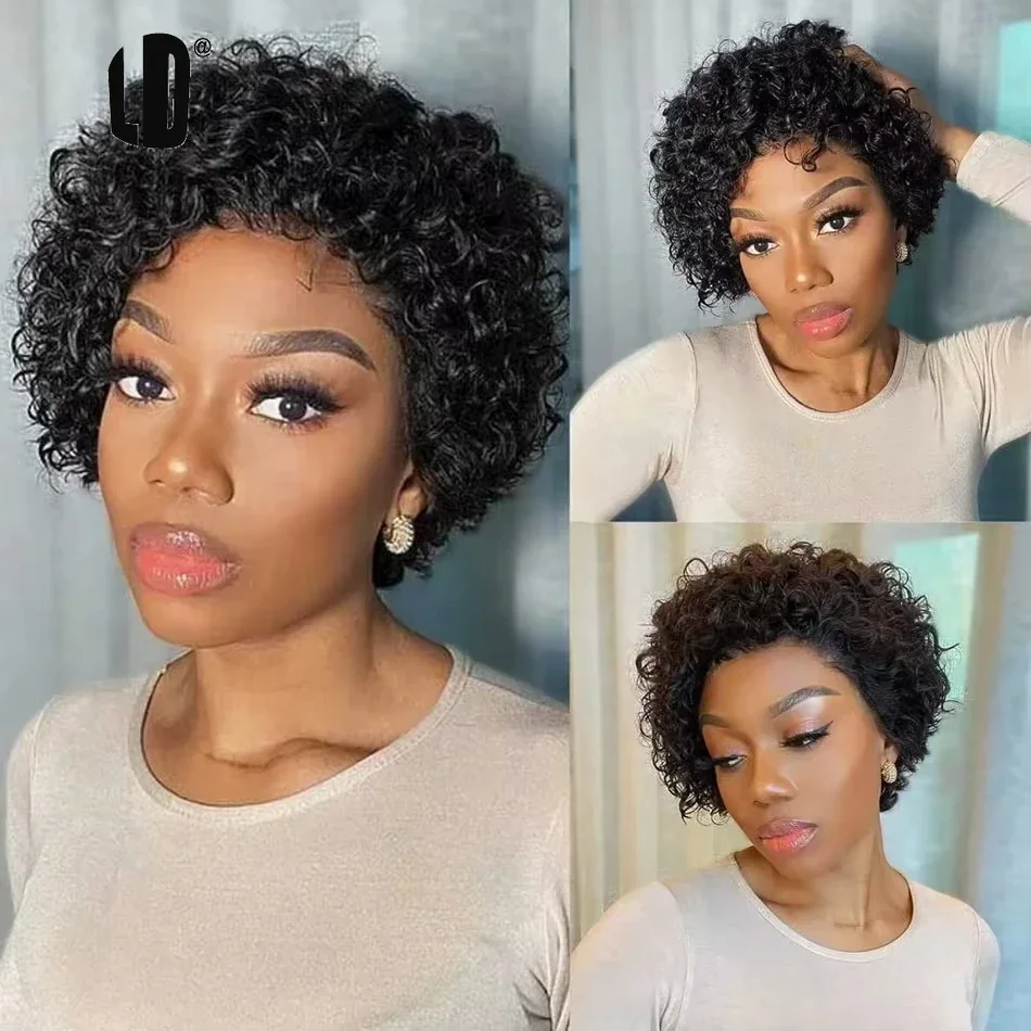 Парик в стиле пикси, цвет 99J, – обзор и цена Short Pixie Cut Wig Human Hair Cheap