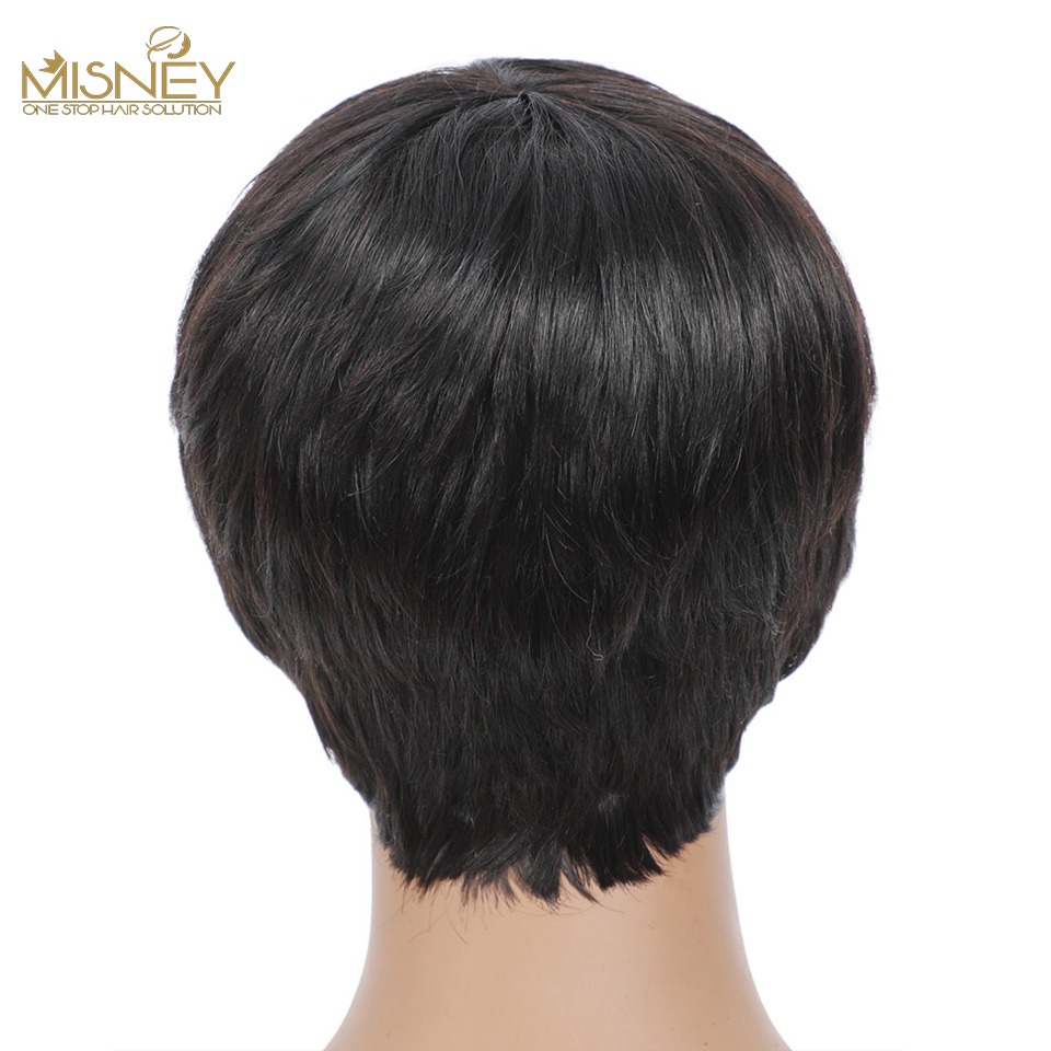 Женский парик с челкой, без кл – обзор и цена Short Pixie Cut Wig Human Hair Cheap