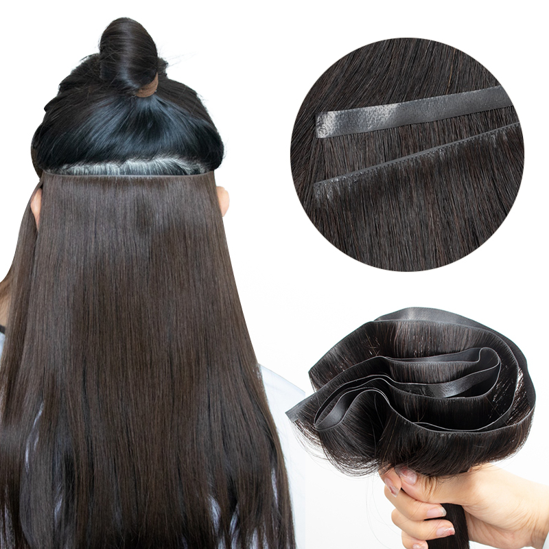 Невидимая длинная лента из иск – обзор и цена Invisible Tape In Extensions Real Hair