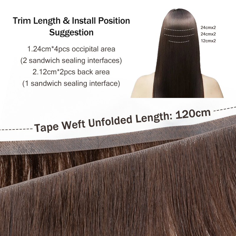 Невидимая длинная лента из иск – обзор и цена Invisible Tape In Extensions Real Hair