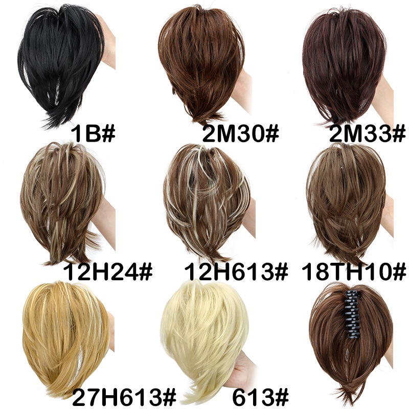 Синтетическая заколка для воло – обзор и цена Claw Clip Messy Bun Hair Piece