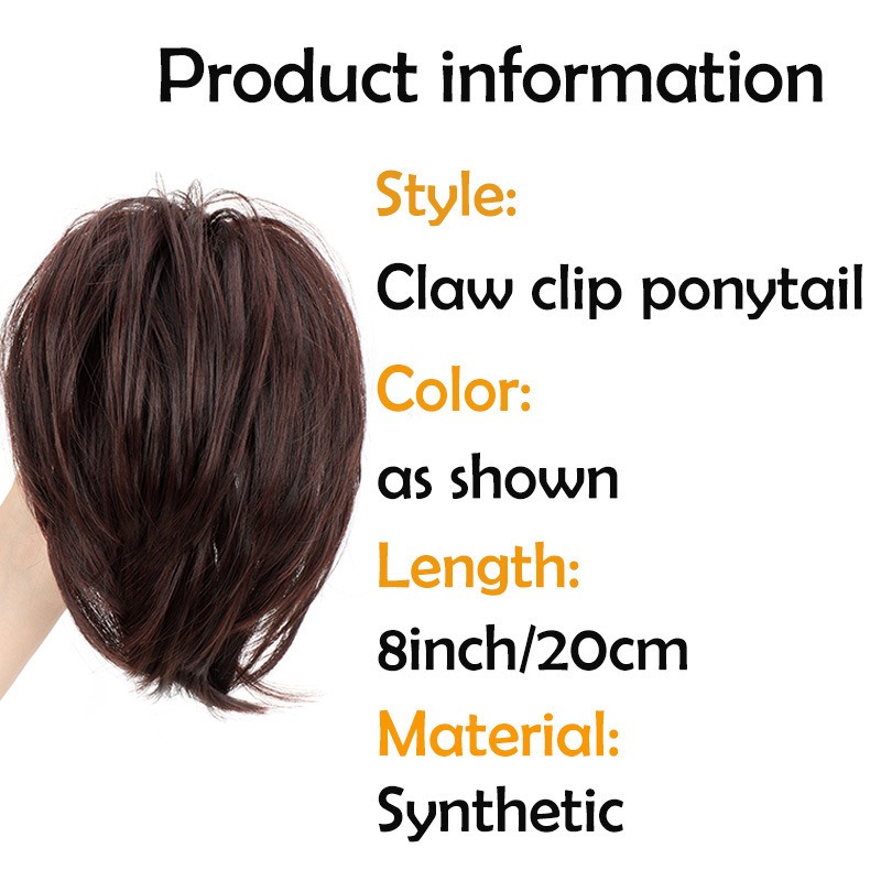 Синтетическая заколка для воло – обзор и цена Claw Clip Messy Bun Hair Piece