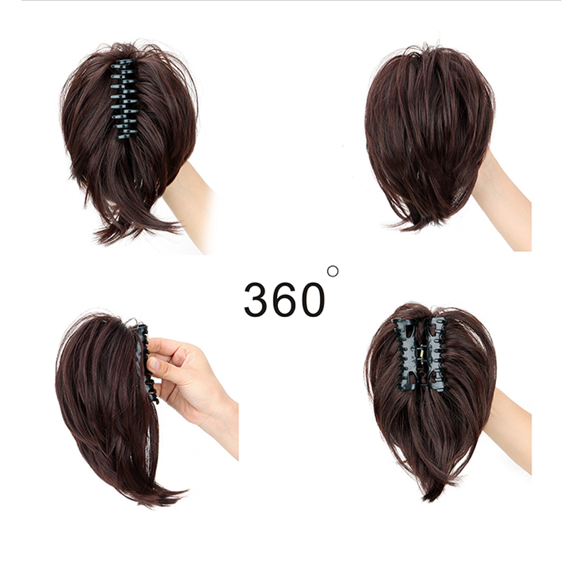 Синтетическая заколка для воло – обзор и цена Claw Clip Messy Bun Hair Piece