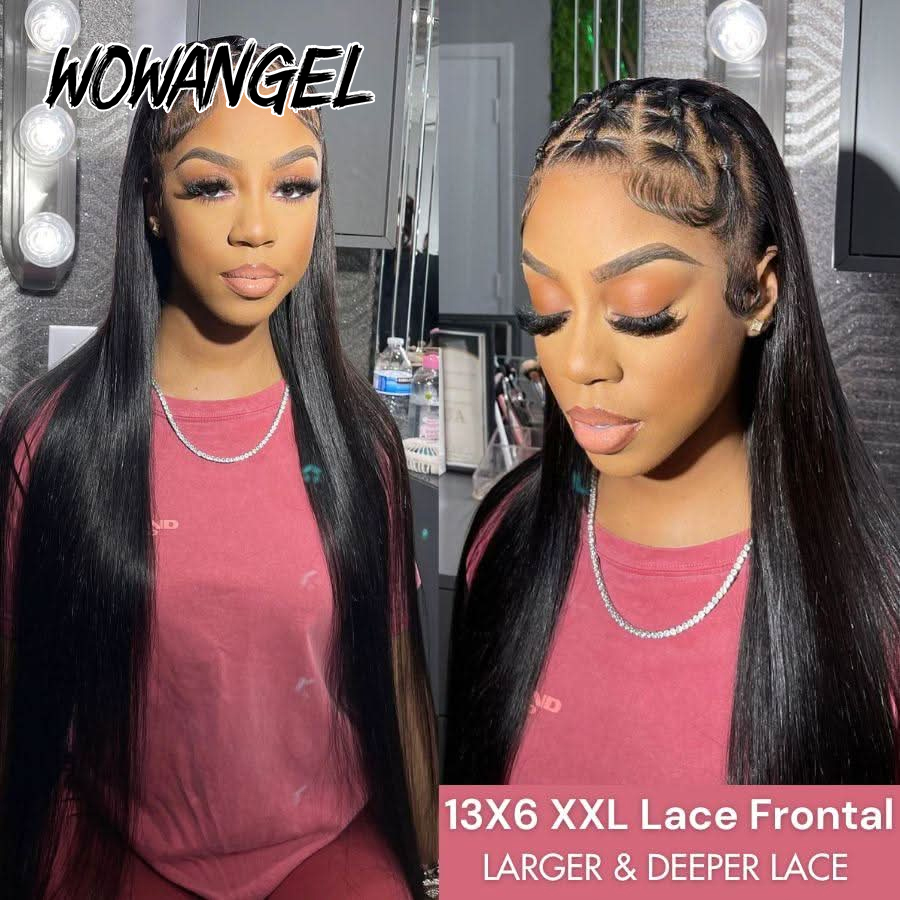WOWANGEL Прямые парики с круже – обзор и цена Hd Lace Frontal Wig Human Hair Pre Plucked