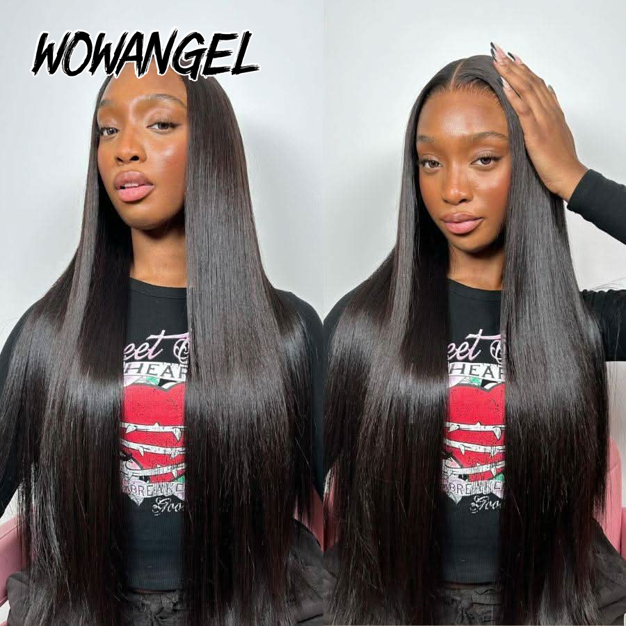 WOWANGEL Прямые парики с круже – обзор и цена Hd Lace Frontal Wig Human Hair Pre Plucked