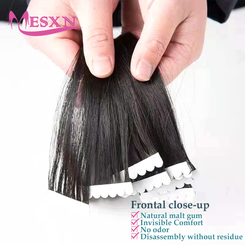 Мини-накладные пряди из натура – обзор и цена Invisible Tape In Extensions Real Hair