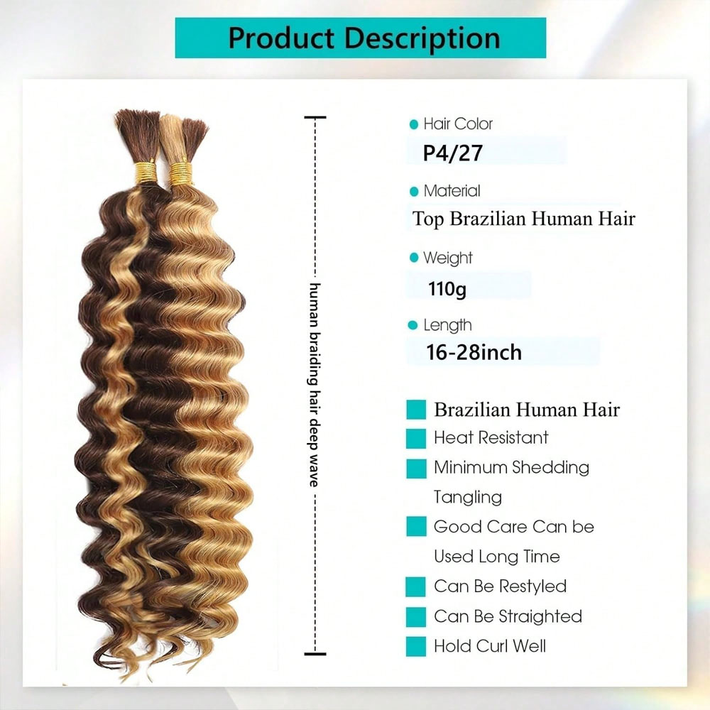 Натуральные волосы для плетени – обзор и цена Water Wave Bulk Human Hair For Braiding