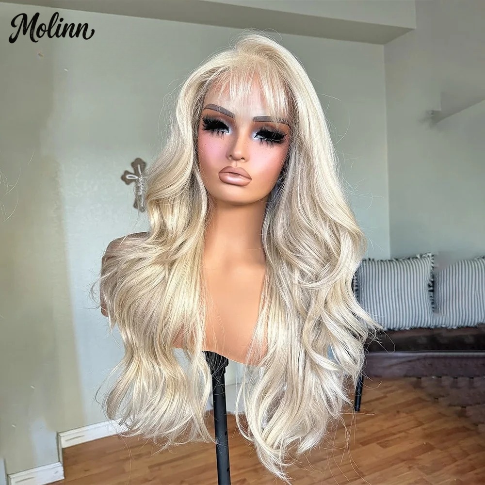 Синтетический парик с челкой и – обзор и цена 613 Blonde Body Wave Lace Front Wig