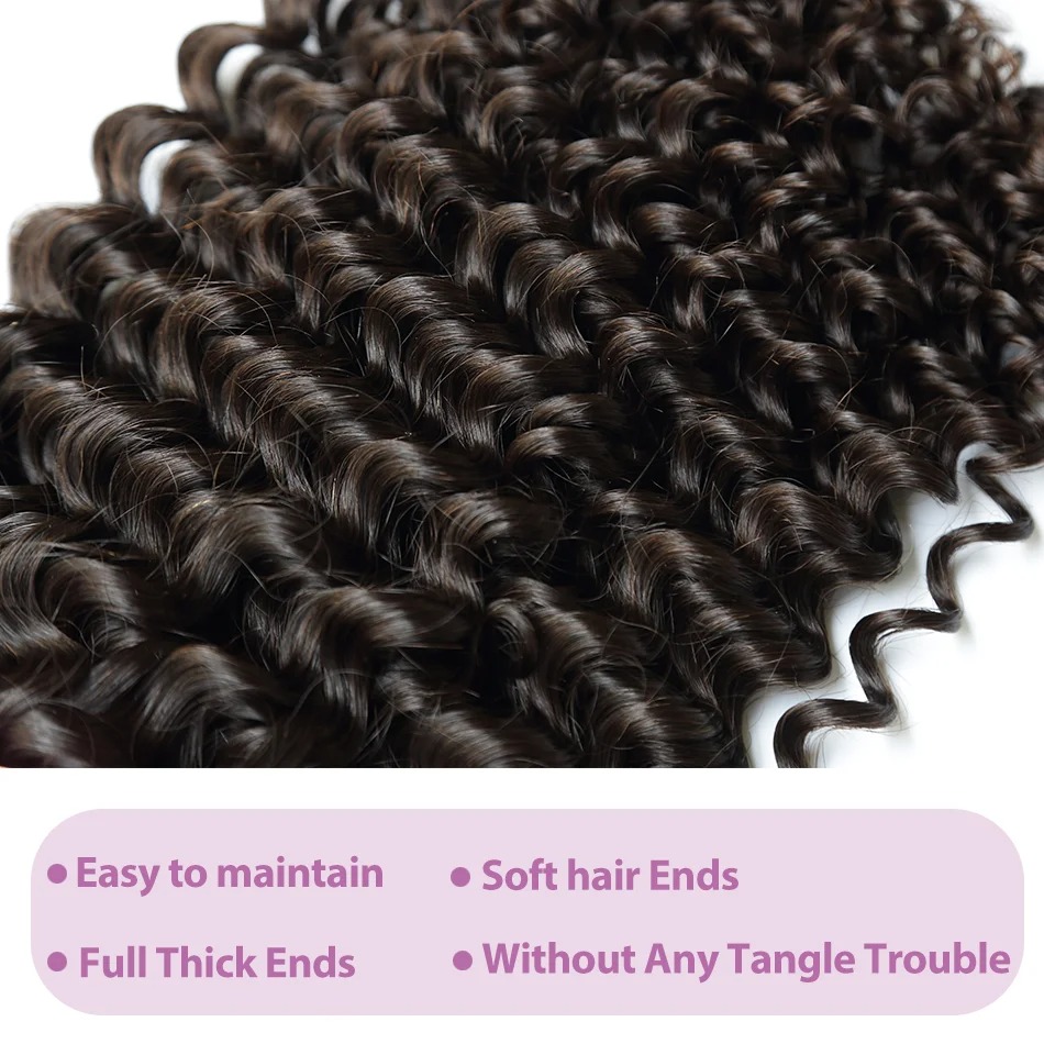 Пучки волос Pixie Curl с засте – обзор и цена Deep Wave 3 Bundles With Closure